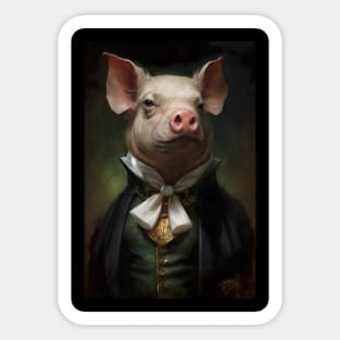 Pig Prince Classic Portrait Sticker